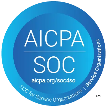 AICPA seal. Blue circle with the name AICPA inside.