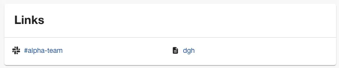 pupulated links card