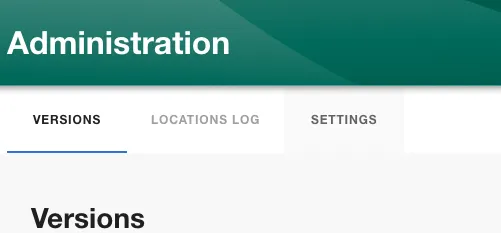 A link that says "Settings"