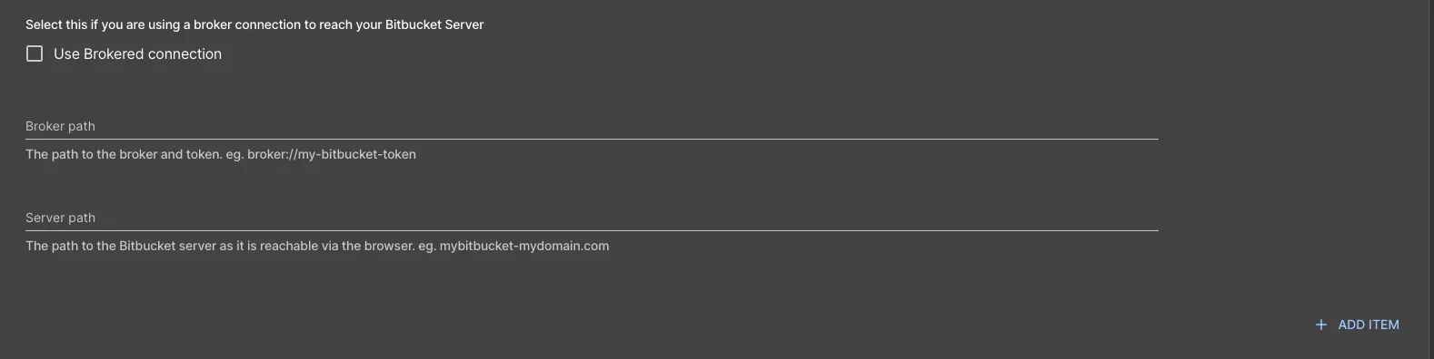 BitbucketServer Config with Broker