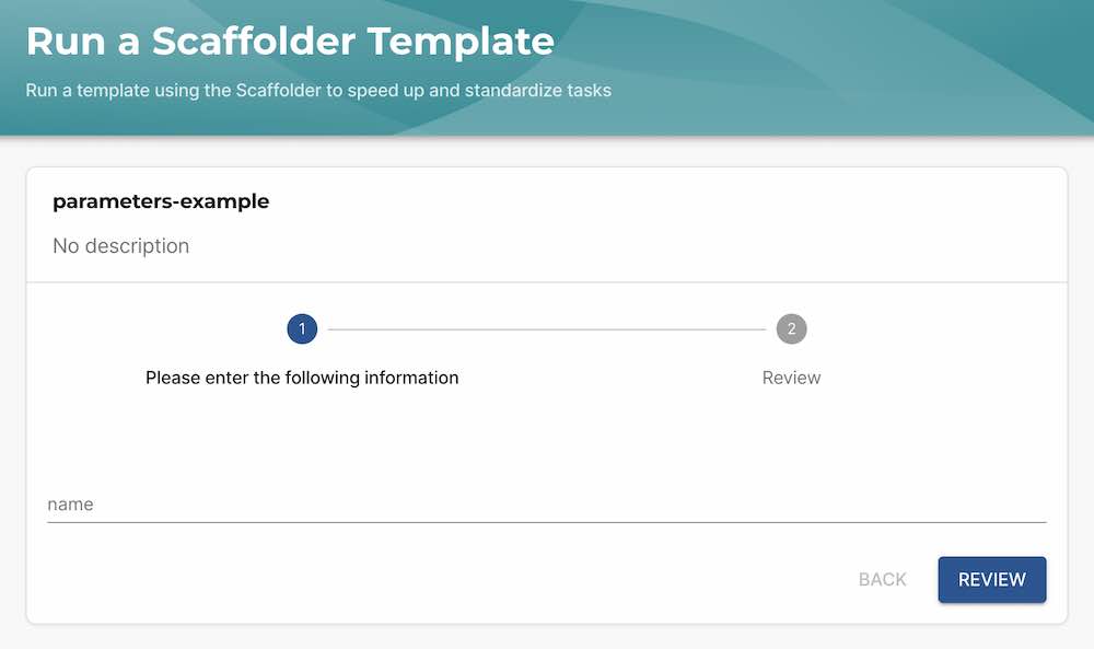 Screenshot of rendered template