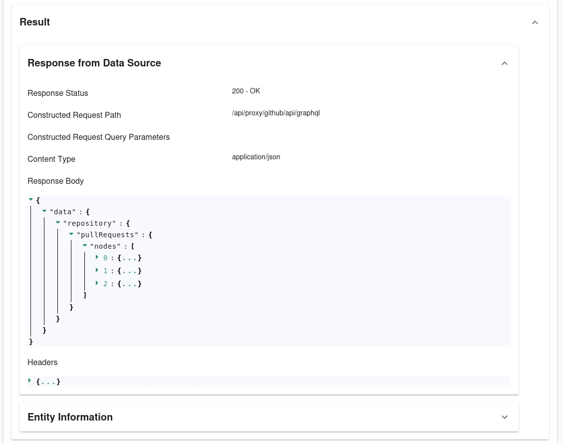 Data Provider test results displayed