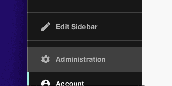 A link that says "Administration"