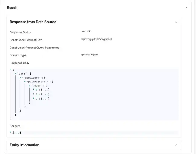 Data Provider test results displayed