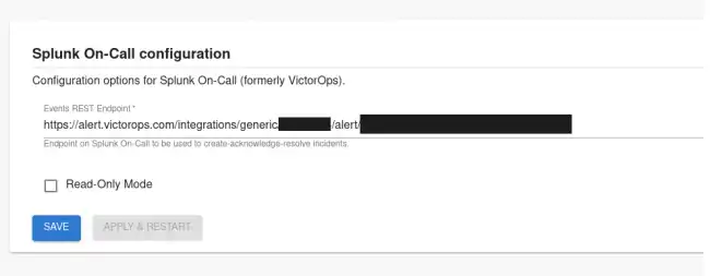 Set Splunk On-Call Config